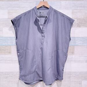FIGS Rafaela Scrub Top Graphite Gray Nursing Medical Womens Medium